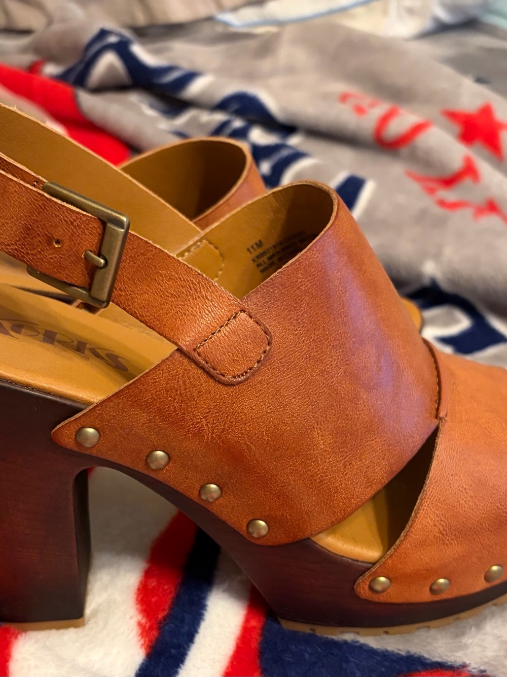 Kork, Women’s Tan Leather Platform Clog Sandals
